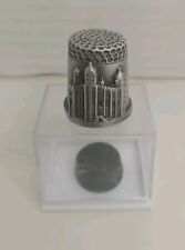 Vintage London Scene Thimble ~ Pewter, H M TOWER OF LONDON ~ Made In England picture