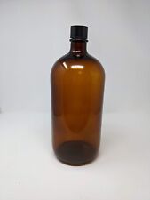 Red Amber Brown Glass Apothecary Jar Bottle Marked 7 A 46 USA  14