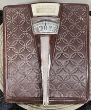 1950’s Vintage Tested DETECTO Bathroom Scale Black Art Deco MCM Crafted In USA picture