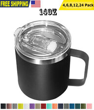 Bulk 14oz Coffee Mug Slider Lid Stainless Steel Vacuum Double Wall Insulation  picture