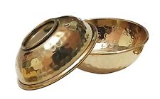 Indian Traditional  Brass Hammered Bowl Golden Color picture