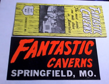 Fantastic Caverns 1960's Vintage Brochure and sticker picture