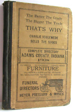 1908 ADAMS COUNTY INDIANA COMPLETE DIRECTORY, With Small Map, Decatur In. Adv. picture