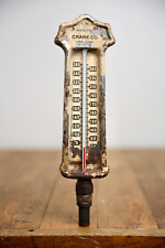 Vintage Lima Ohio Crane Company Metal advertising thermometer industrial machine picture