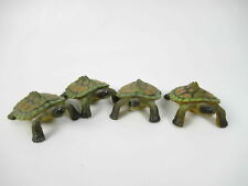 LOT 4 VINTAGE PLASTIC SIGNED TURTLE COLLECTION FIGURINES PENDANTS PAPERWEIGHT picture