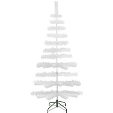 5FT White Christmas Feather Tinsel Tabletop Christmas Tree Xmas Tree 60'' picture
