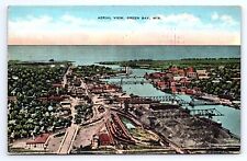 Postcard Aerial View Green Bay Wisconsin WI picture