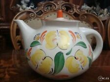 BEAUTIFUL ANTIQUE HAND PAINTED TEAPOT USSR SLAVYANK HEIGHT 16 CM 1961-1980 picture