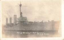 RPPC One of Germany's Fast Cruisers Photo by Denson Vintage Real Photo Postcard  picture