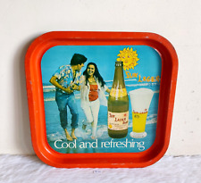 Vintage Sun Lager Beer Advertising Tin Tray Old Barware Collectible Rare TR66 picture