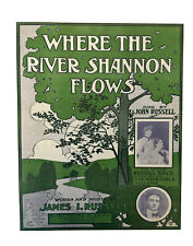 Where The Shannon River Flows 1906 Art & Photo Music Sheet Irish Swanee River picture