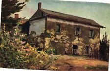 Old Home of Robert Louis Stevenson Painting Divided Postcard Pre-1917 Unused picture