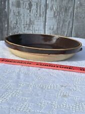 Antique 1930s Brown Stoneware Glazed Cook-Rite Pie Plate Pan 10