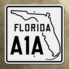 Florida state route A1A highway marker road sign Miami Beach Key West 12x12 picture