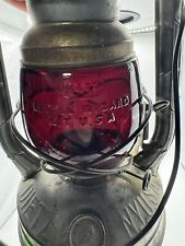 Vintage Little Wizard Dietz Oil Lantern Red Globe Glass USA 1920’s 30’s Era picture