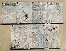 DC Comics New 52 Adult Coloring Book Variant Covers Set Lot of 7 VF+/NM picture
