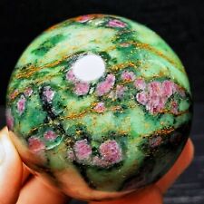 Rare 490G Natural Polished Grandmother Green Ruby  Crystal Ball Healing L2321 picture