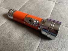 Vintage Satellite By Burgess Orange Flashlight - Untested - Made In USA picture