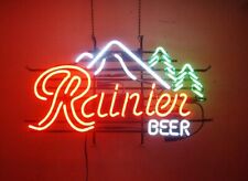 New Rainier Beer Mountain Neon Light Sign 20
