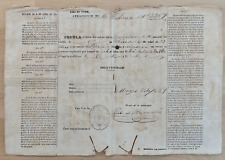 ANTIQUE 1863 CHINA CHINESE SLAVES MATANZAS CUBA CONTRACT DOCUMENT SIGNED picture