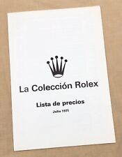 ROLEX 1971 Price List Spain 1675 6265 6263 1680 5513 1625 1803 1804 1601 OEM / picture