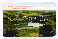 Antique Waymart PA View Lake Ladore From Patterson Hill 1915 Postcard L Hensel picture