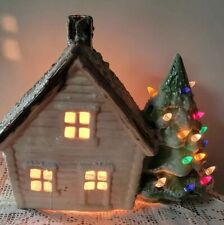 Trim N Glo Lighted Mountain Tree House MTH-1, Marcia Ceramics of California picture