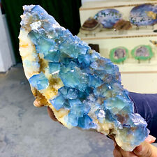3.64LB Rare Natural blue cubic fluorite mineral crystal sample / China picture