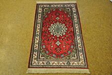 Area Rugs Sale?Handmade Rug 3x5 Discount Rugs Silk Scarlet Red - Ivory picture