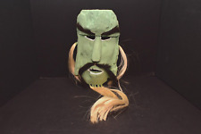 Vintage MEXICAN Oaxaca FOLK ART FACE CARVED WOOD Festival DANCE MASK SIGNED picture