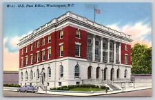 Postcard NC Washington U.S. Post Office Linen UNP A14 picture