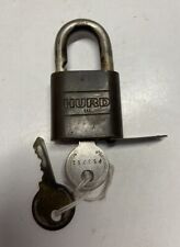 Vintage USA HURD Padlock Lock with 2 Keys picture