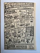 Vtg 1963 Detroit Newspaper Print Ad Remco Monkey Gun, Eldon Bowl-a-Matic More picture