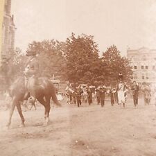 Antique Sepia Tone Photo Marching Band in 4th of July Parade California picture