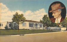 ALBUQUERQUE, New Mexico NM   ERNIE PYLE IMAGE & HOME~Now Library c1940s Postcard picture