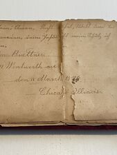1896 Autograph Book Filled With Beautiful Writing -not English- Chicago Illinois picture