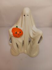 Vintage Halloween Haunted Ghost  Jack O Lantern Candle Holder Ceramic picture
