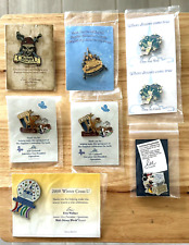 VINTAGE DISNEY SEALED LOT OF 8 CAST MEMBER PINS ON CARD - TINKER BELL, BAMBI picture