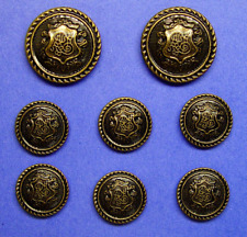 LUCCA COUTURE REPLACEMENT BUTTONS 8 Dark Bronze tone metal GOOD USED CONDITION picture