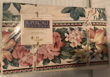 Vintage Wamsutta Supercale Floral Cotton Twin Flat Sheet NIP ~ Eloquence picture