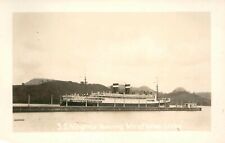 Vintage S.S. Virginia Leaving Miraflores Locks Panama Canal Zone RPPC 1930s picture