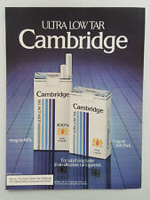 1981 Cambridge Low Tar Filter Cigarettes Smoking Tobacco Vtg Magazine Print Ad picture