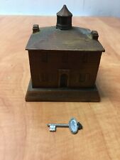 Vintage Indiana Old Capital Bank metal Coin Bank Historical Building  souvenir picture