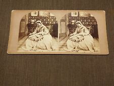 VINTAGE STEREOVIEW STEREOSCOPE CARD THIS BIG PIG WENT TO MARKET picture