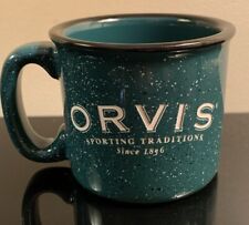 Orvis Green Black Ceramic Speckled Coffee Soup Mug picture