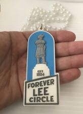 Forever Lee Circle Monument New Orleans Mardi Gras Krewe Bead Robert E. Lee Blue picture