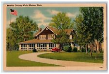 c1930's Marion County Club House Car Flag Marion Ohio OH Vintage Postcard picture