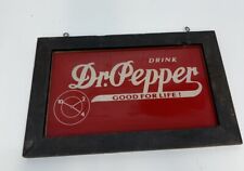 vintage framed dr pepper sign glass picture