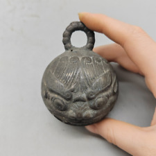 Chinese Antique Collection Bell Copper Tiger Head Bell picture