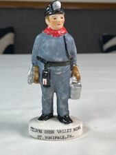 Vintage COAL MINER Figurine - Seldom Seen Valley Mine - St. Boniface PA - Japan picture